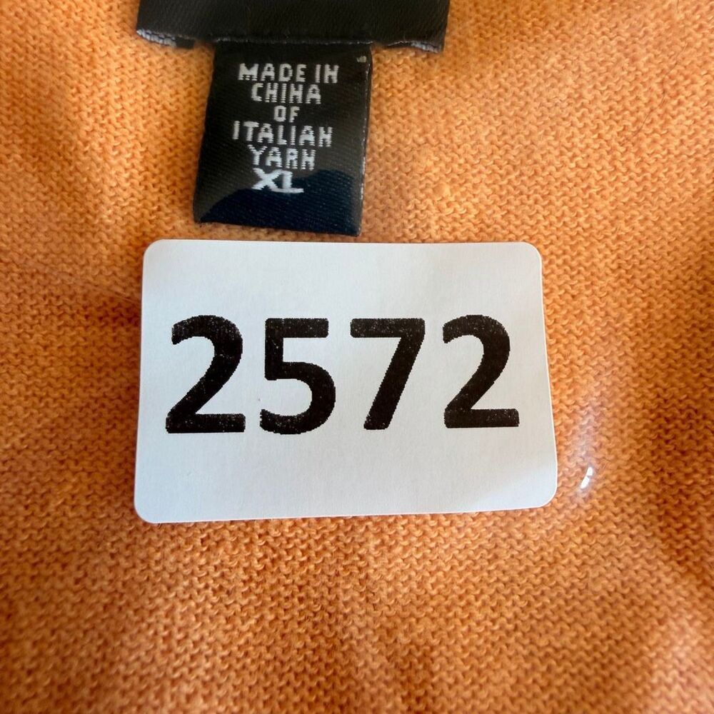 Eileen Fisher Orange Gild the Lily Cotton Lightweight Italian Yarn Long Sleeves - Picture 12 of 13